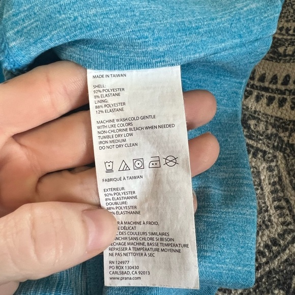 Prana Cowl Neck Stretchy Long Sleeve Shirt Sweater Size Small - Picture 8 of 9